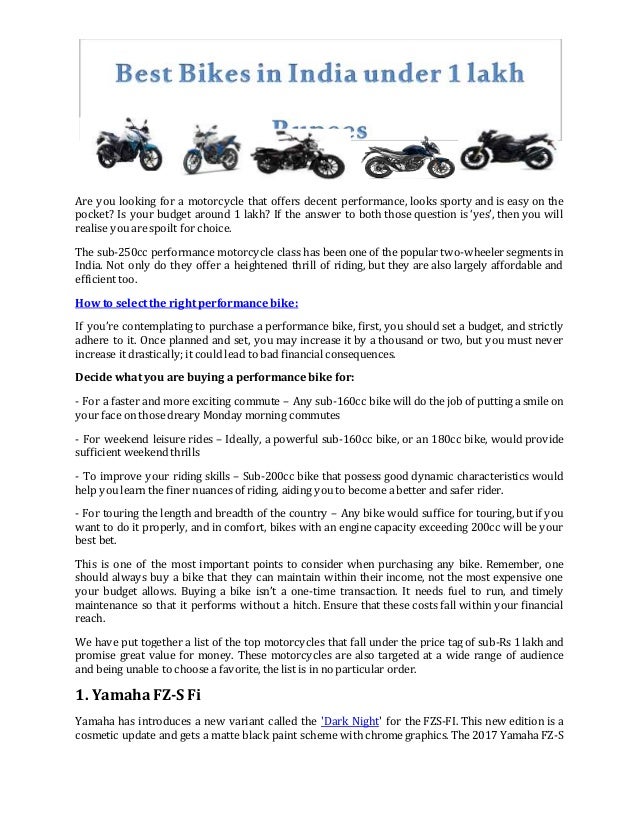 best bike for touring under 1 lakh