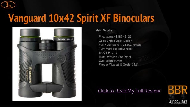 vanguard 10x42 spirit xf binoculars