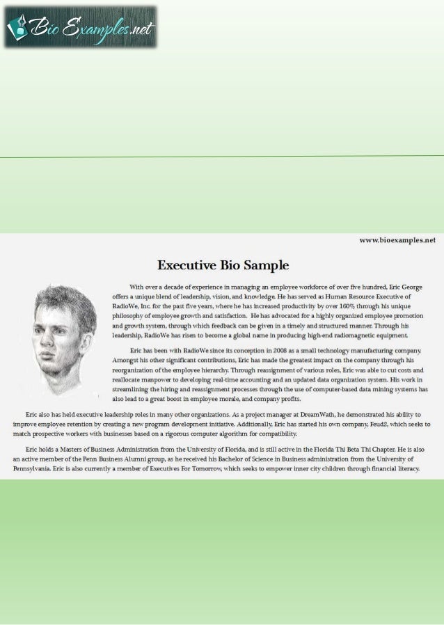 employee bio template