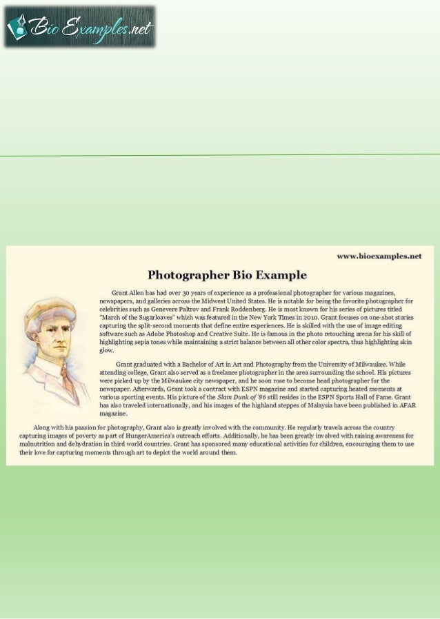 best biography examples for your career