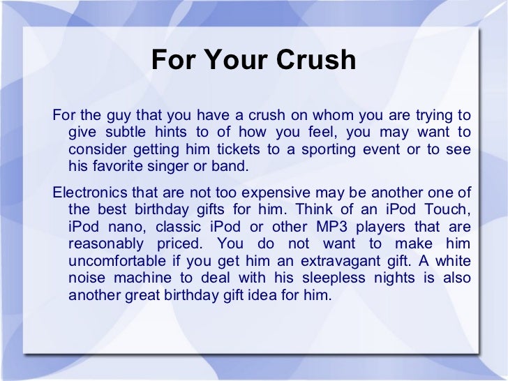 birthday present for your crush
