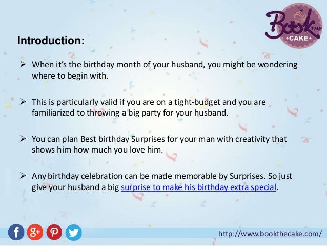 plan husband's birthday