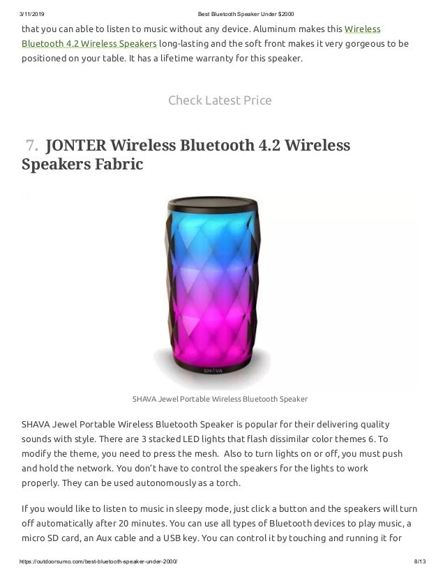 wireless speakers under 2000