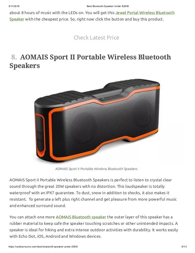 bluetooth speakers under 2000