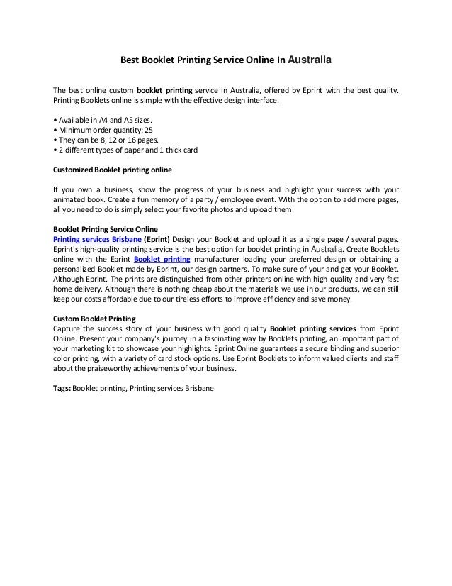 best booklet printing service online in australia online booklet