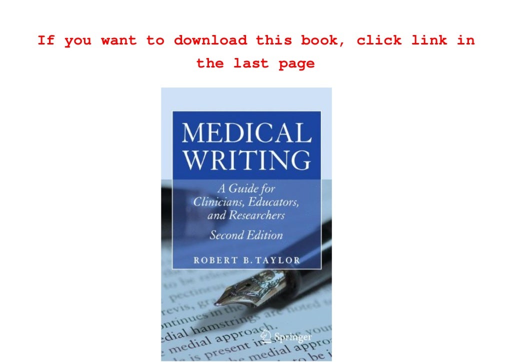 [BEST BOOKS] Medical Writing A Guide for Clinicians, Educators, and…