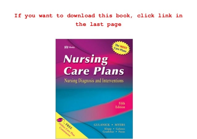 BEST BOOKS Nursing Care Plans: Nursing Diagnosis and ...