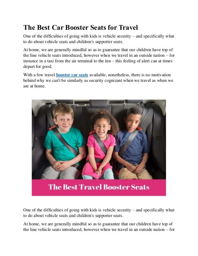 best booster car seat for travel
