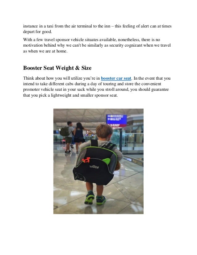 best booster car seat for travel