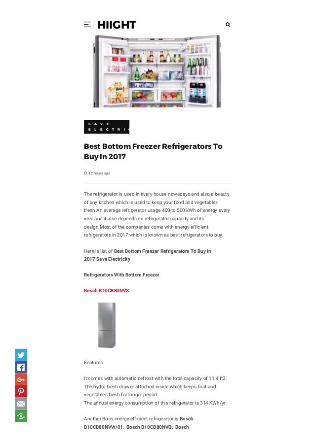 Best Bottom Freezer Refrigerators To Buy In 2017