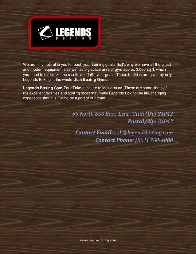 Best boxing gym utah legends boxing