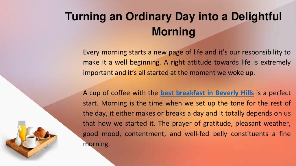 Best breakfast beverly hills