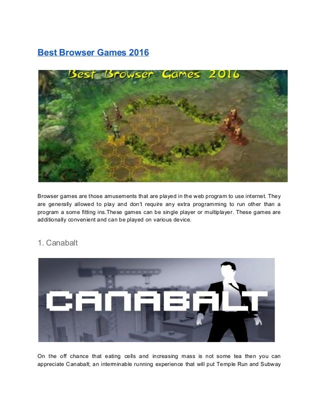 Best browser games 2016