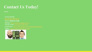 Contact Us Today!
Contact Details:
Best Buds CBD Store
Phone: (855) 621-0446
Website: https://bestbudscbdstore.com/
Google Folder: Best Buds CBD Store
Google Site: https://sites.google.com/view/bestbudscbdstore
Twitter: https://twitter.com/bestbudscbds
 