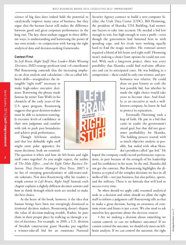 Best Business Books 2014 Executive Self Improvement The