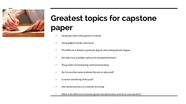 topics for capstone project in finance