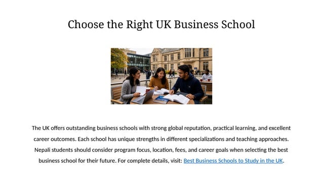 Best Business Schools to Study in the UK Complete Guide