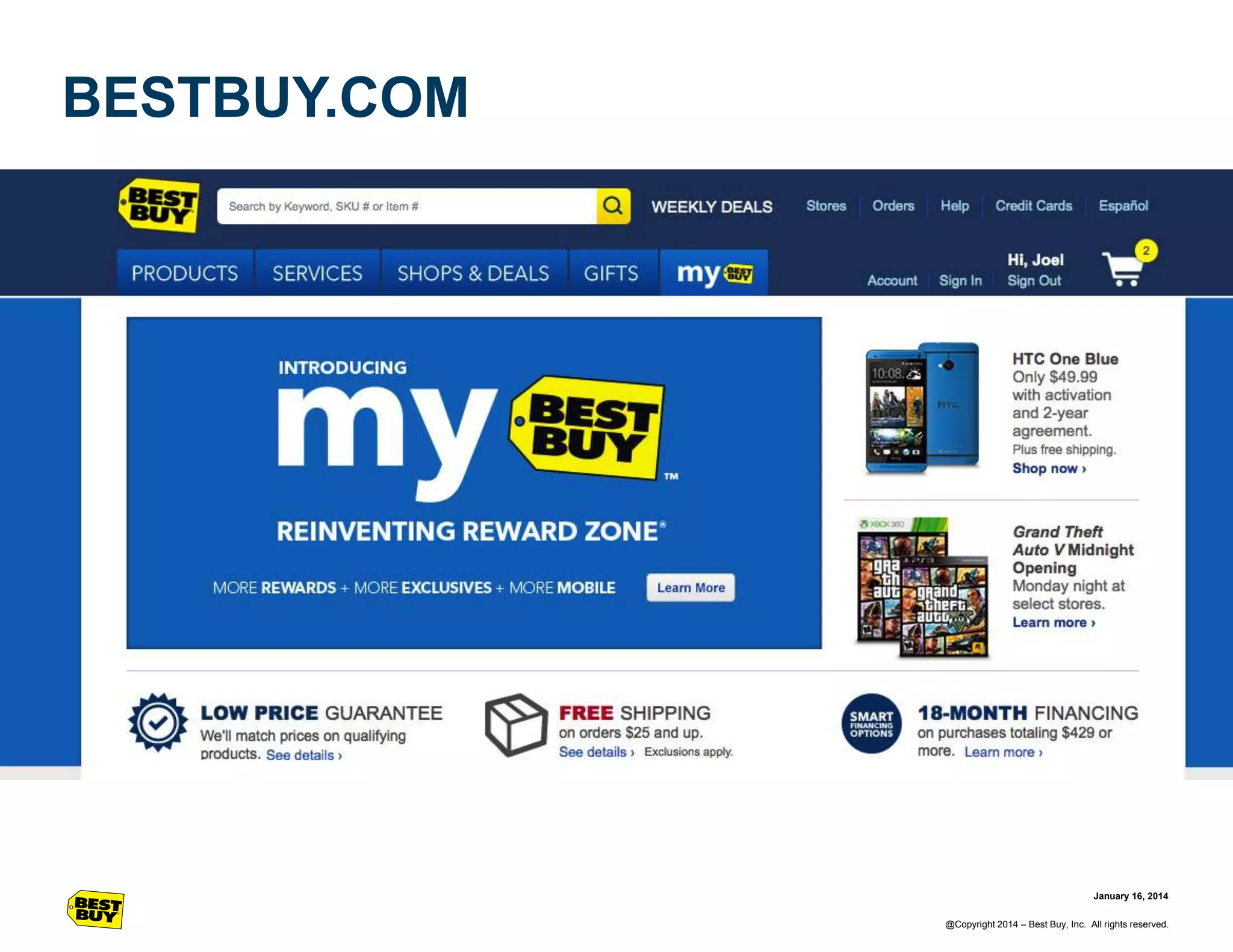 BESTBUY.COM

January 16, 2014
@Copyright 2014 – Best Buy, Inc. All rights reserved.

 
