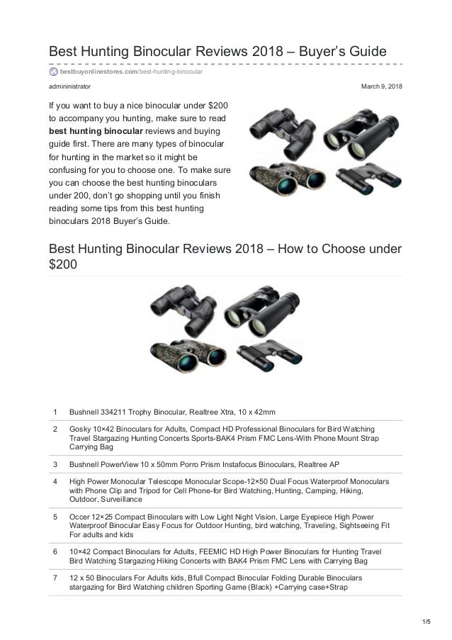 hiking binoculars reviews