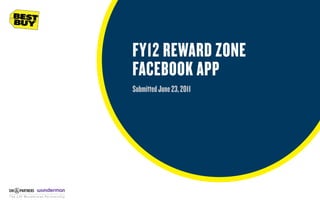 The C H I Wund erm an Partn ers h ip
FY12 Reward Zone
Facebook App
SubmittedJune23,2011
 