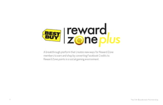 9
Title here
The CHI Wunderman Partnership
AbreakthroughplatformthatcreatesnewwaysforRewardZone
memberstoearnandshopbyconvertingFacebookCreditsto
RewardZonepointsinasocial gamingenvironment.
 