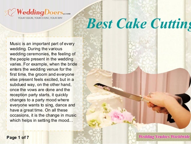 best cake cutting song ideas
