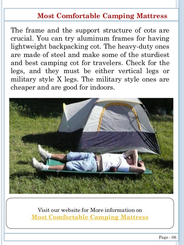 most comfortable camping cot