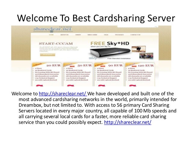 Share Clear Best cardsharing cccam server