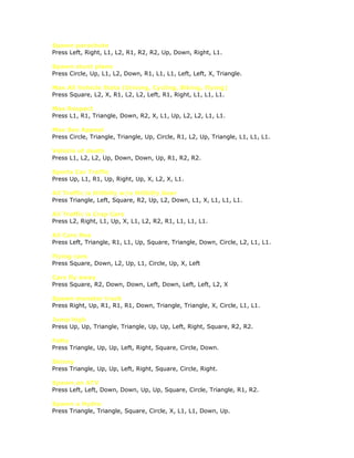 Gta San Andreas Cars Cheats Codes