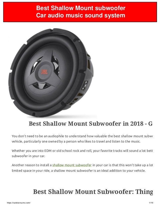 the best shallow mount subwoofer