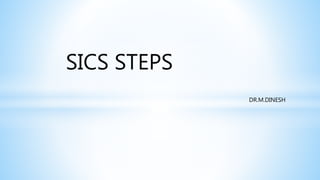SICS STEPS
DR.M.DINESH
 