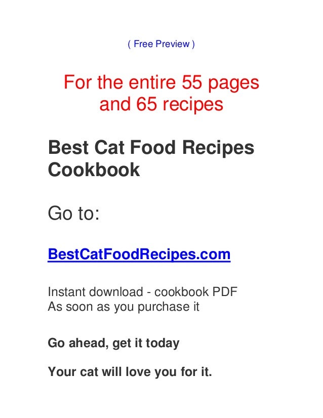 Best Cat Food Recipes premium edition 1st 10 pages