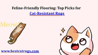 Meow!
Feline-Friendly Flooring: Top Picks for
Cat-Resistant Rugs
www.bestcatrugs.com
 