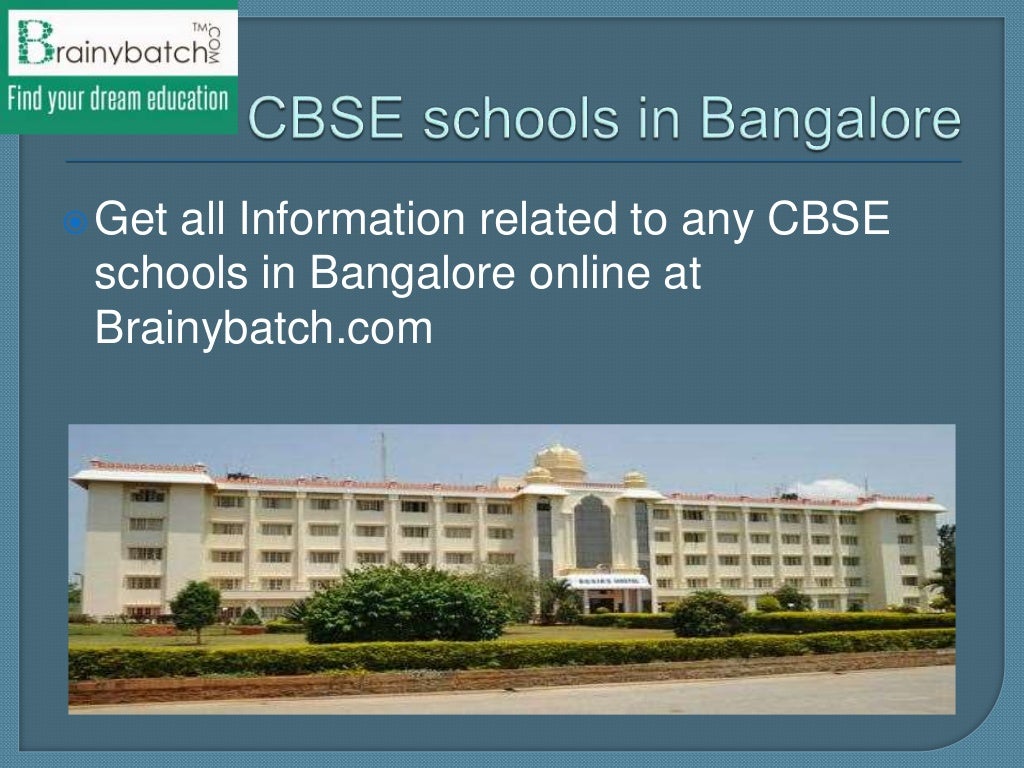 List of Top CBSE schools in Bangalore