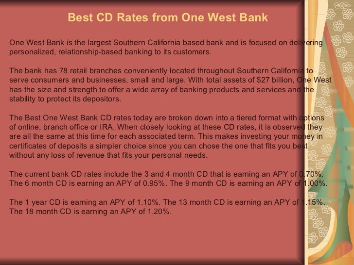 Best Cd Rates In California Vamosa Rema