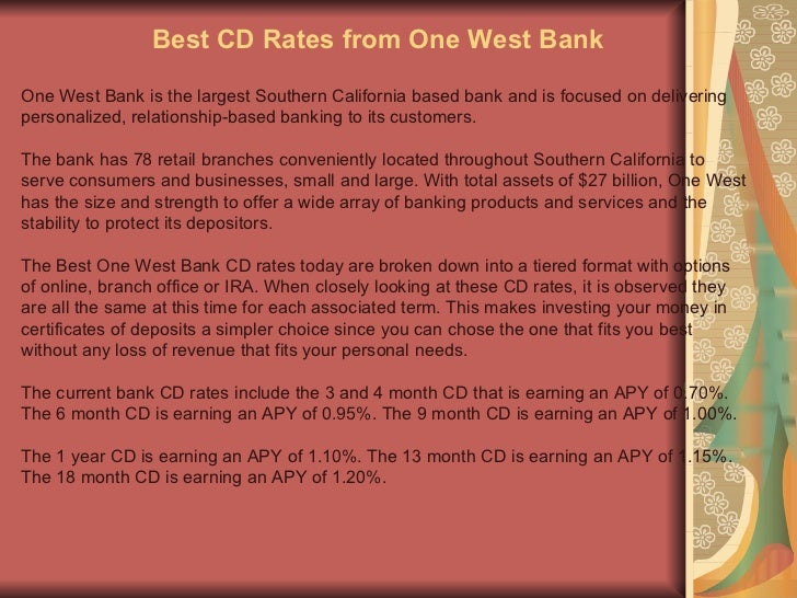 Best Cd Rates In California Today Rating Walls