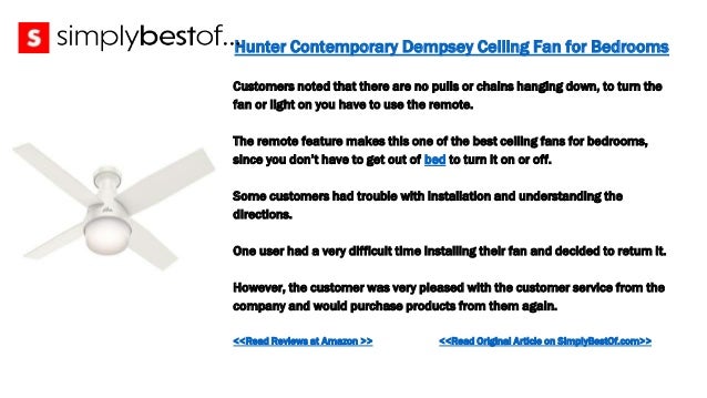 The 10 Best Ceiling Fans For Bedrooms