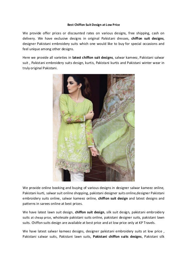 chiffon suits with price