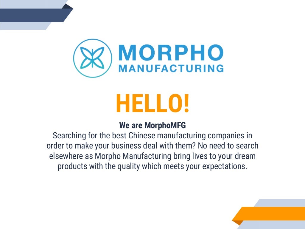 Best Chinese Manufacturing Companies MorphoMFG