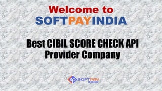 Welcome to
SOFTPAYINDIA
Best CIBIL SCORE CHECK API
Provider Company
 