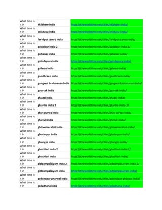 What time is
it in eklahare india https://theworldtime.net/cities/eklahare-india/
What time is
it in erikkavu india https://theworldtime.net/cities/erikkavu-india/
What time is
it in faridpur samro india https://theworldtime.net/cities/faridpur-samro-india/
What time is
it in gadalpur india 2 https://theworldtime.net/cities/gadalpur-india-2/
What time is
it in gahaisar india https://theworldtime.net/cities/gahaisar-india/
What time is
it in gaindapura india https://theworldtime.net/cities/gaindapura-india/
What time is
it in galwan india https://theworldtime.net/cities/galwan-india/
What time is
it in gandhraen india https://theworldtime.net/cities/gandhraen-india/
What time is
it in gangwai brahmanan india https://theworldtime.net/cities/gangwai-brahmanan-india/
What time is
it in gaurtek india https://theworldtime.net/cities/gaurtek-india/
What time is
it in ghagsi india https://theworldtime.net/cities/ghagsi-india/
What time is
it in ghariha india 2 https://theworldtime.net/cities/ghariha-india-2/
What time is
it in ghat purwa india https://theworldtime.net/cities/ghat-purwa-india/
What time is
it in ghetuli india https://theworldtime.net/cities/ghetuli-india/
What time is
it in ghirwaberatoli india https://theworldtime.net/cities/ghirwaberatoli-india/
What time is
it in gholanpur india https://theworldtime.net/cities/gholanpur-india/
What time is
it in ghunger india https://theworldtime.net/cities/ghunger-india/
What time is
it in ghuthiari india 2 https://theworldtime.net/cities/ghuthiari-india-2/
What time is
it in ghuthiari india https://theworldtime.net/cities/ghuthiari-india/
What time is
it in giddampalaiyam india 2 https://theworldtime.net/cities/giddampalaiyam-india-2/
What time is
it in giddampalaiyam india https://theworldtime.net/cities/giddampalaiyam-india/
What time is
it in gobindpur gharwal india https://theworldtime.net/cities/gobindpur-gharwal-india/
What time is
it in goladhana india https://theworldtime.net/cities/goladhana-india/
 