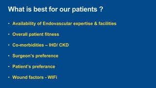 BEST CLI - Best Endovascular vs Best Surgical Therapy in CLI | PPTX