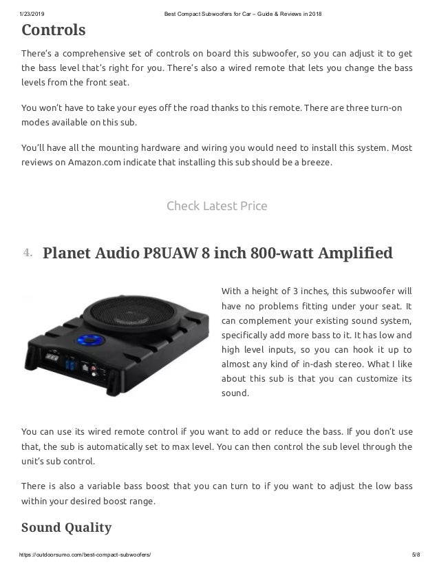 best compact subwoofer 2018