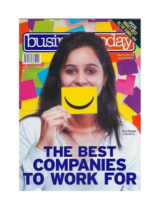 Best companies to work for 2012 Survey 