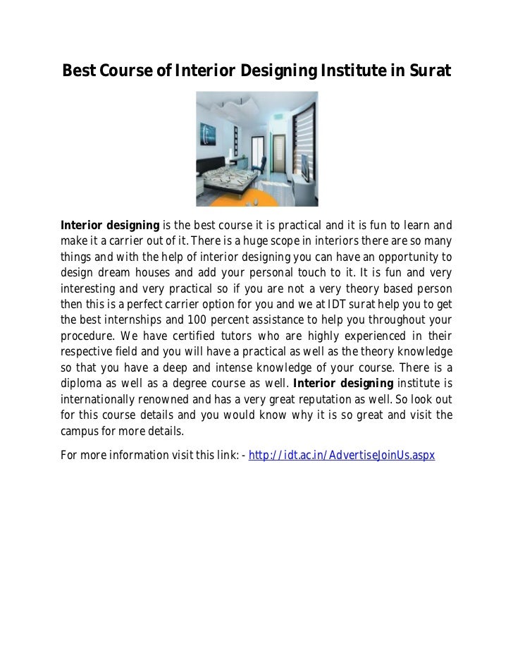 Best course of interior designing institute in surat