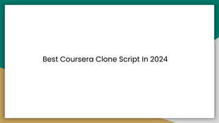 Best Coursera Clone Script In 2024
 
