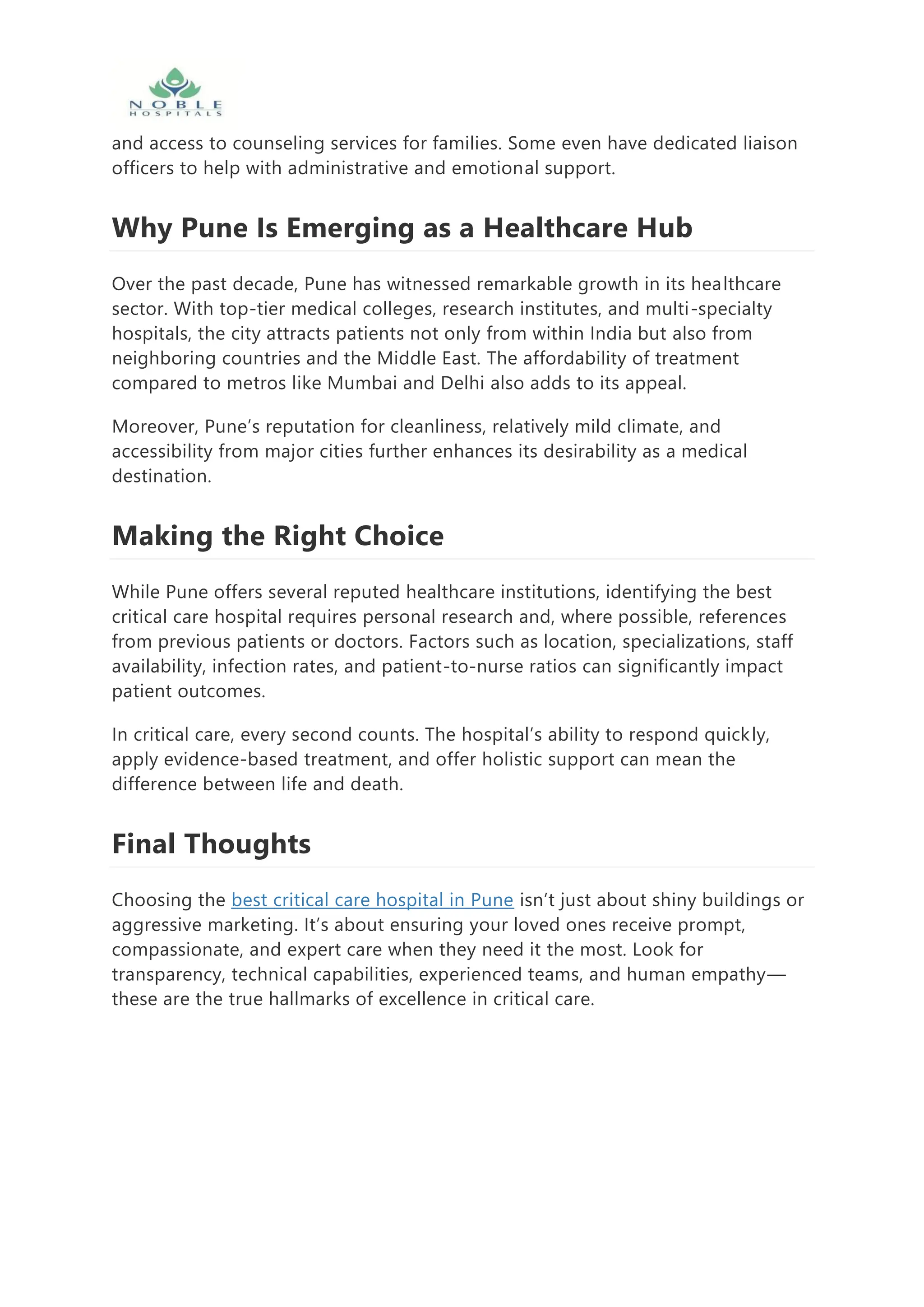 Best Critical Care Hospital in Pune- Noble Hospitals.pdf