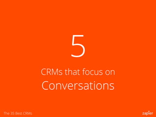 The 35 Best CRMs
5
CRMs that focus on
Conversations
 