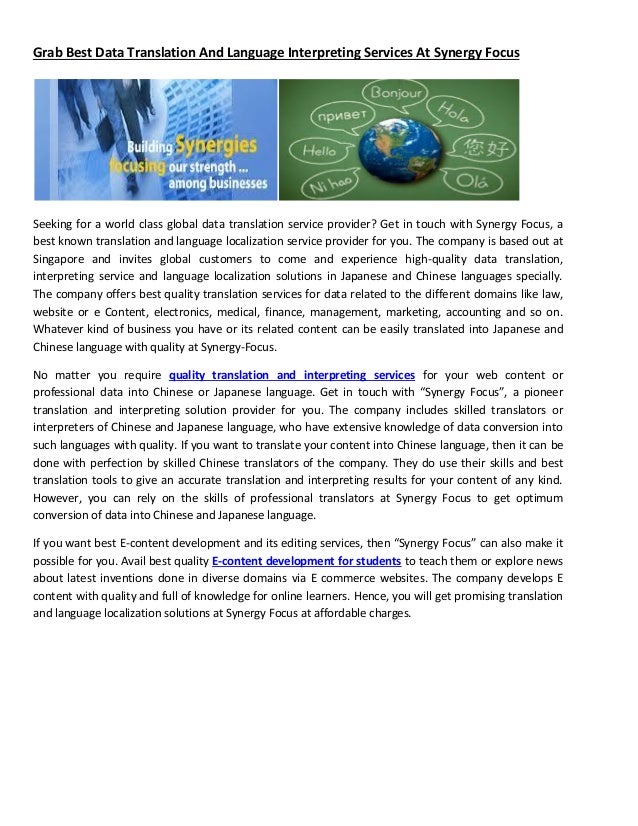 Best data translation and language interpreting services