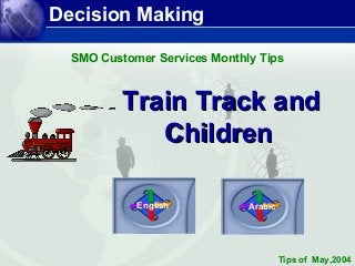 Decision Making
Train Track andTrain Track and
ChildrenChildren
English Arabic
SMO Customer Services Monthly Tips
Tips of May,2004
 
